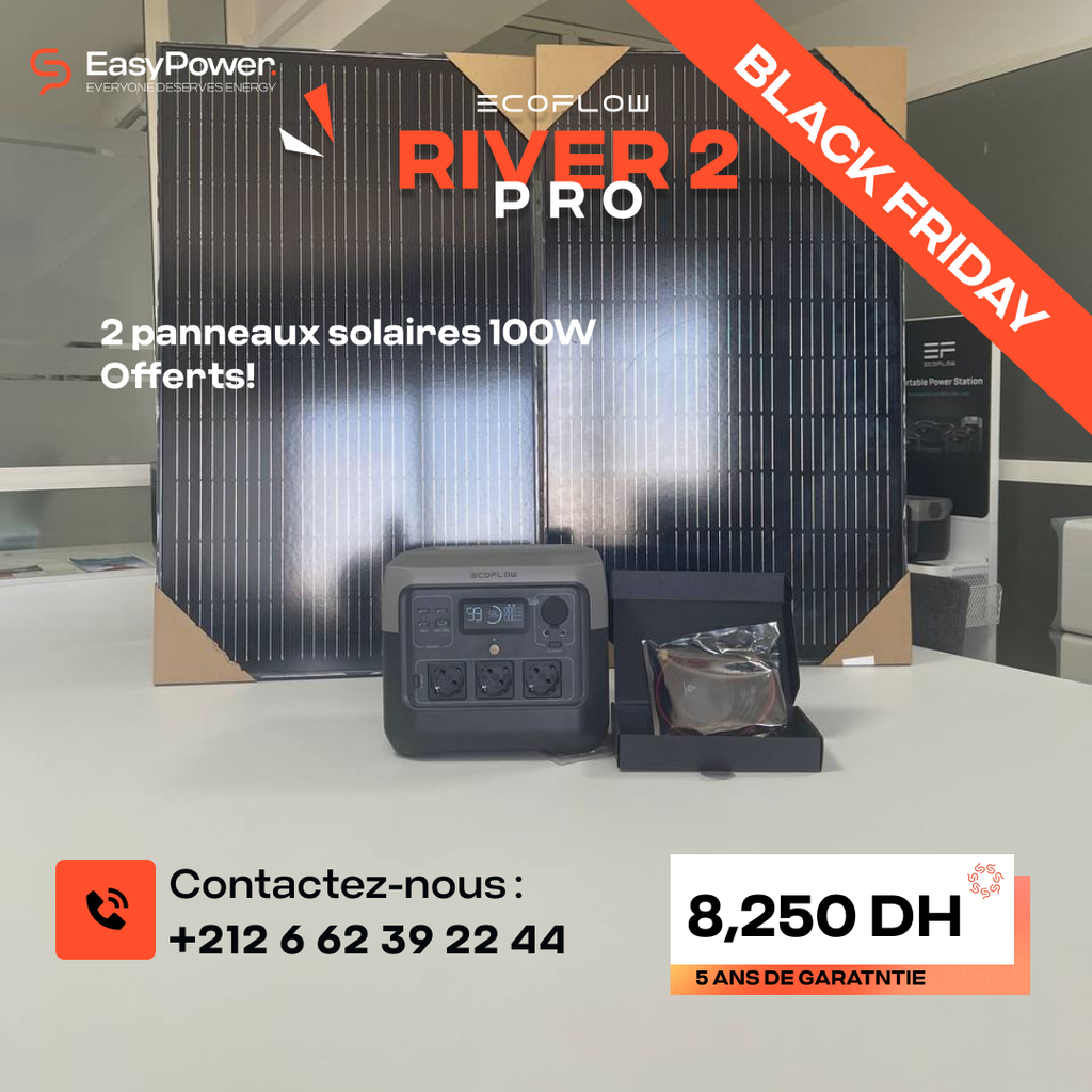 PROMOTION RIVER 2 PRO + 2 PANNEAUX SOLAIRE 100 W