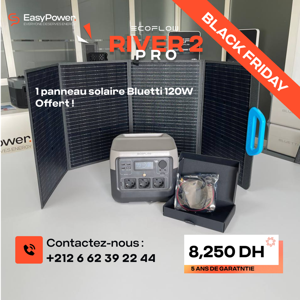 PROMOTION RIVER 2 PRO + 1 PANNEAU SOLAIRE 120 W 