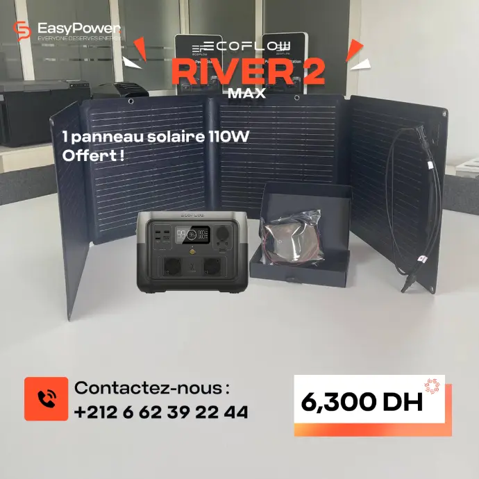 PROMOTION RIVER 2 MAX + 1 PANNEAUX SOLAIRE 110W