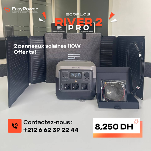 [BEX-000011] PROMOTION RIVER 2 PRO + 2 PANNEAUX SOLAIRE 110 W 