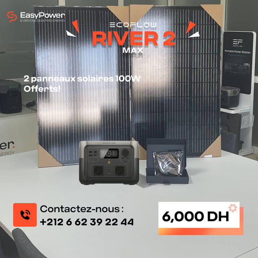 [BEX-000013] PROMOTION RIVER 2 MAX + 2 PANNEAUX SOLAIRE 100 W 