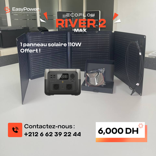 [BEX-000014] PROMOTION RIVER 2 MAX + 2 PANNEAUX SOLAIRE 110W
